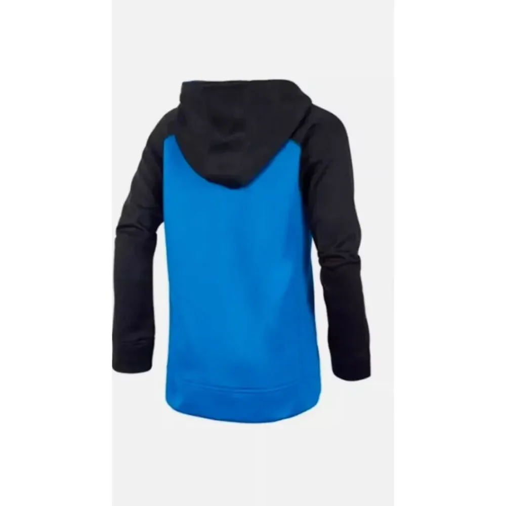 Adidas Black Blue Tech Fleece Hoodie Long Sleeves Boys Size XL 18/20